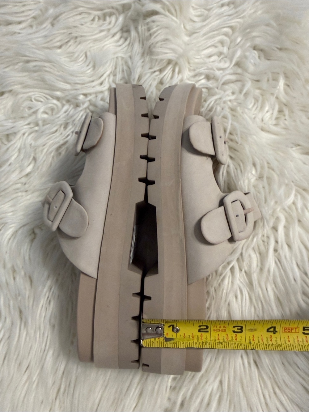 Vionic Taupe Double-Buckle Platform Slide Sandals size 7 BNWOT - Picture 6 of 12